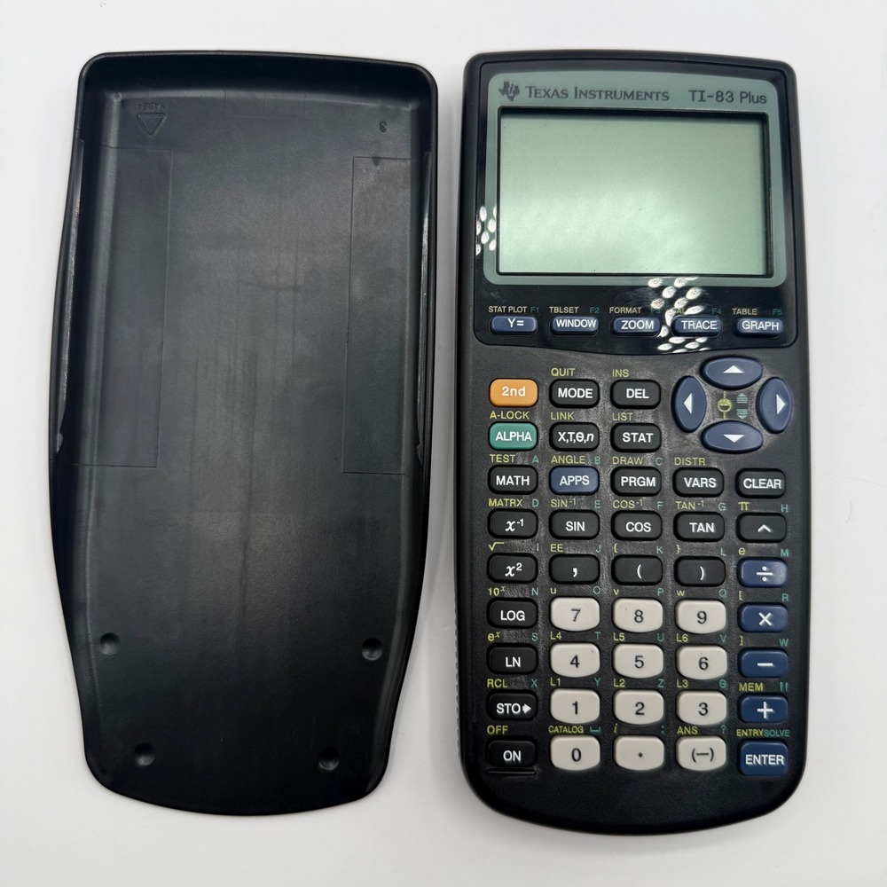 Texas Instruments TI-83 Plus Graphing Calculator Black L-1215C TESTED Working